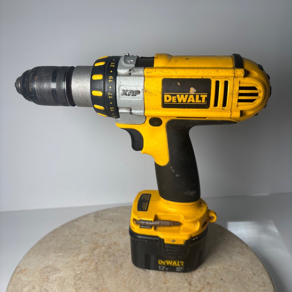 DEWALT XRP 12V Cordless Drill Driver Yellow Black DC940 With Battery